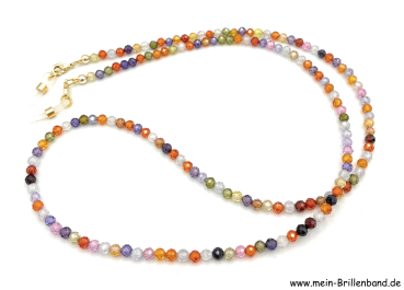 Brillenkette - Brillenband aus Zirkonia "bunt"