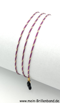 Colorierte Brillenkette "violett"