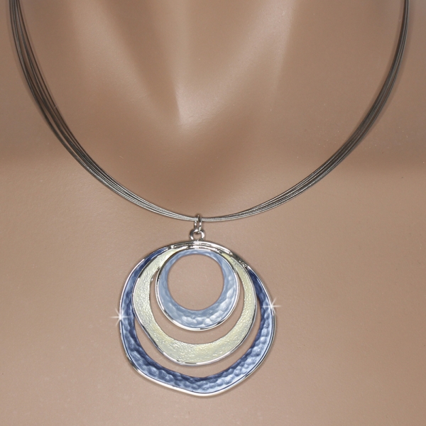 %Collier - Halskette "blau"