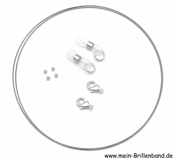Brillenketten - Reparaturset - Bastelset "silberfarben"