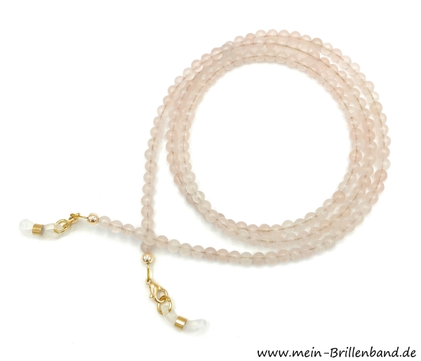 Brillenkette - Brillenband aus Rosenquarz "Rose"