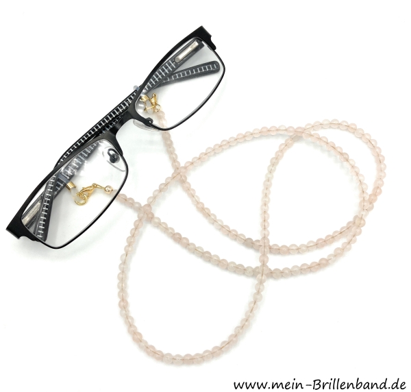Brillenkette - Brillenband aus Rosenquarz "Rose"