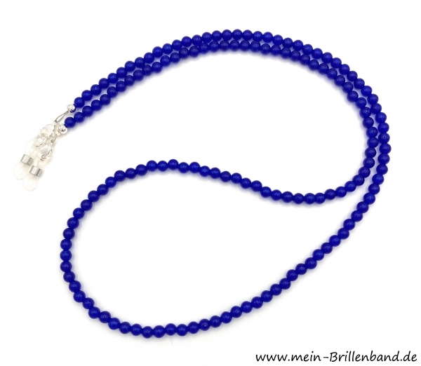 Brillenkette - Brillenband aus Edelsteinen Malaysia Jade "blau"