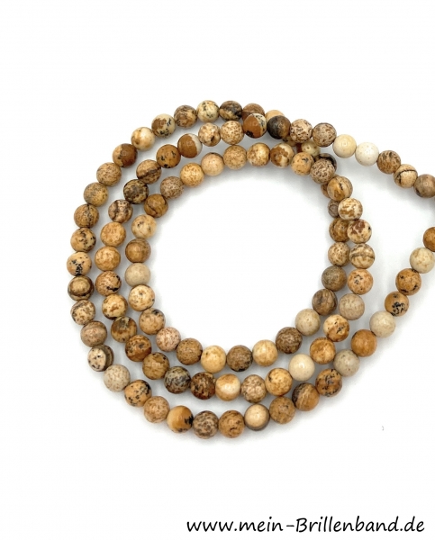 Brillenkette - Brillenband aus Edelsteinen Picture Jaspis "braun"