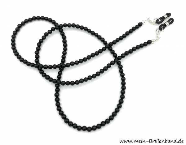 Brillenkette - Brillenband aus Edelsteinen Onyx "schwarz"