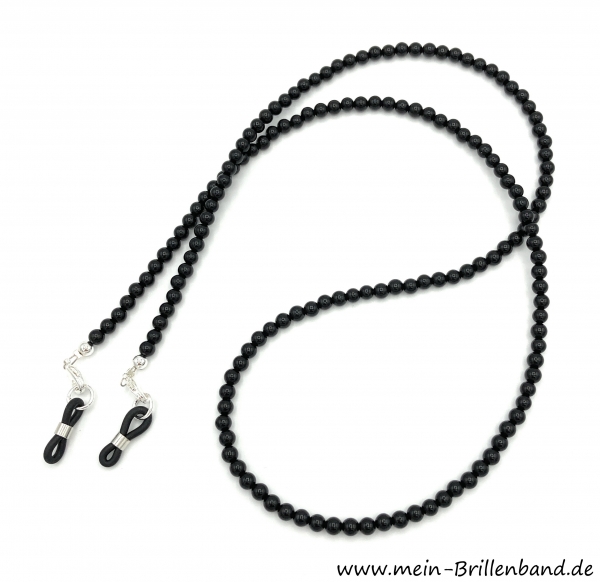 Brillenkette - Brillenband aus Edelsteinen Onyx "schwarz"