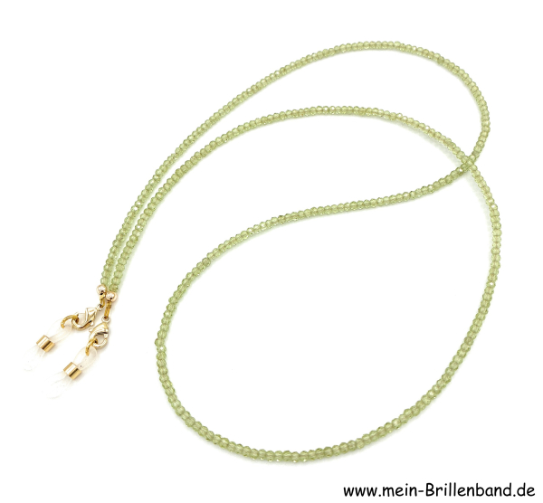 Brillenkette - Brillenband aus Edelsteinen Facettierter Peridot "grün"