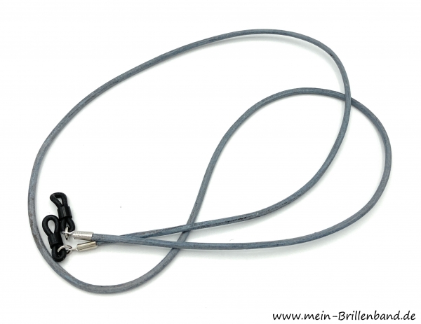 Brillenkette - Brillenband aus Leder "grau"