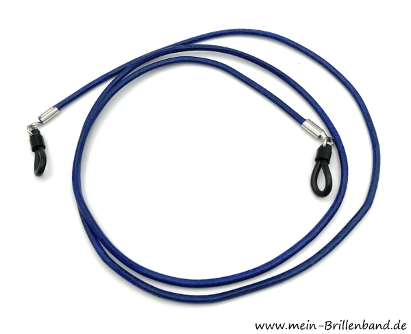 Brillenkette - Brillenband aus Leder "dunkelblau"