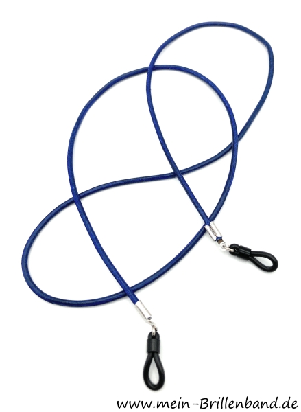 Brillenkette - Brillenband aus Leder "dunkelblau"