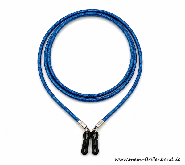 Brillenkette - Brillenband aus Leder "hellblau"
