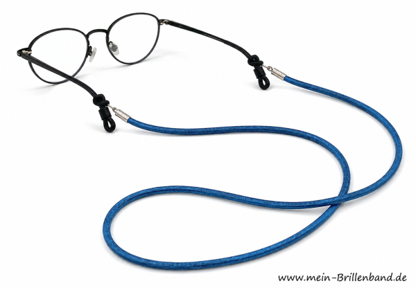 Brillenkette - Brillenband aus Leder "hellblau"