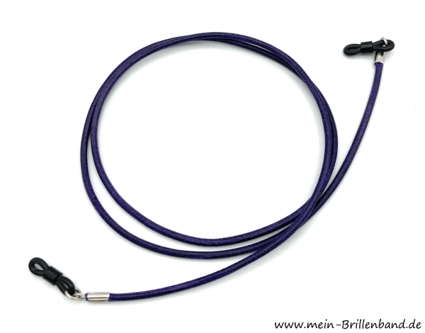 Brillenkette - Brillenband aus Leder "lila"