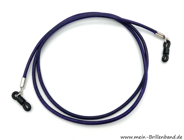 Brillenkette - Brillenband aus Leder "lila"