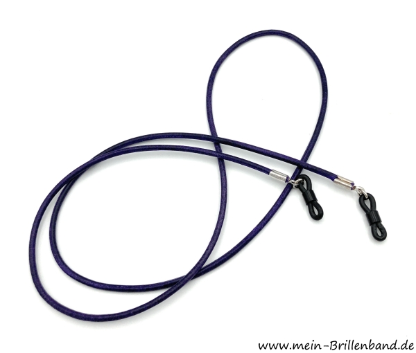 Brillenkette - Brillenband aus Leder "lila"