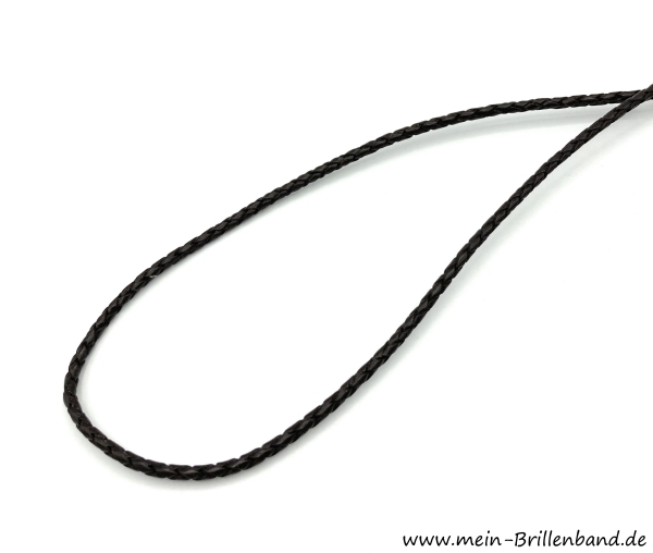 Brillenkette - Brillenband aus geflochtenem Leder "braun"