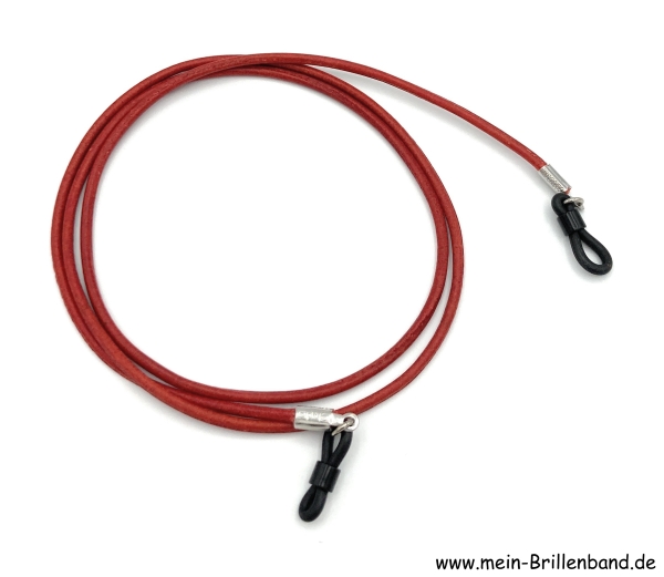 Brillenkette - Brillenband aus Leder "rot"