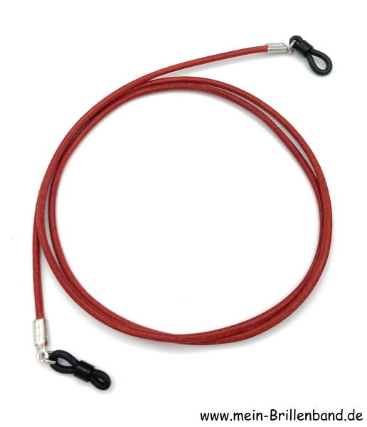 Brillenkette - Brillenband aus Leder "rot"