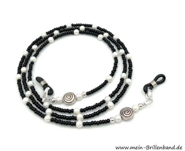 Brillenkette - Brillenband "schwarz-weiß"