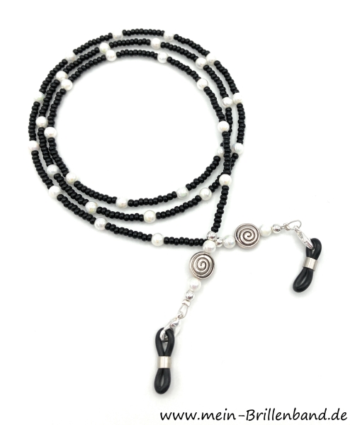 Brillenkette - Brillenband "schwarz-weiß"