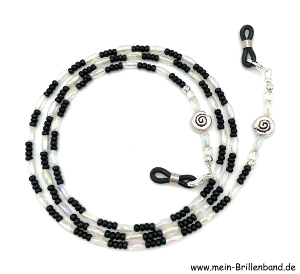 %Brillenkette - Brillenband "schwarz-beige"