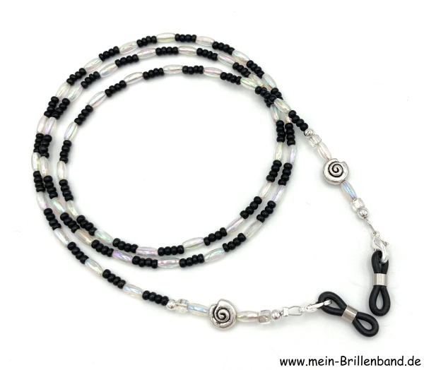 %Brillenkette - Brillenband "schwarz-beige"