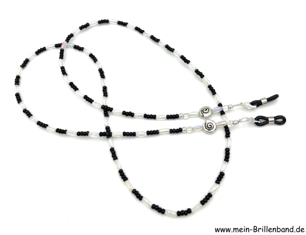 %Brillenkette - Brillenband "schwarz-beige"