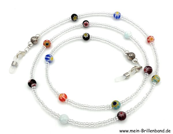 Brillenkette - Brillenband "kristall - bunt"