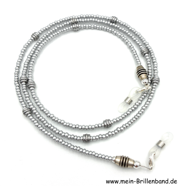 Brillenkette - Brillenband "silbergrau"