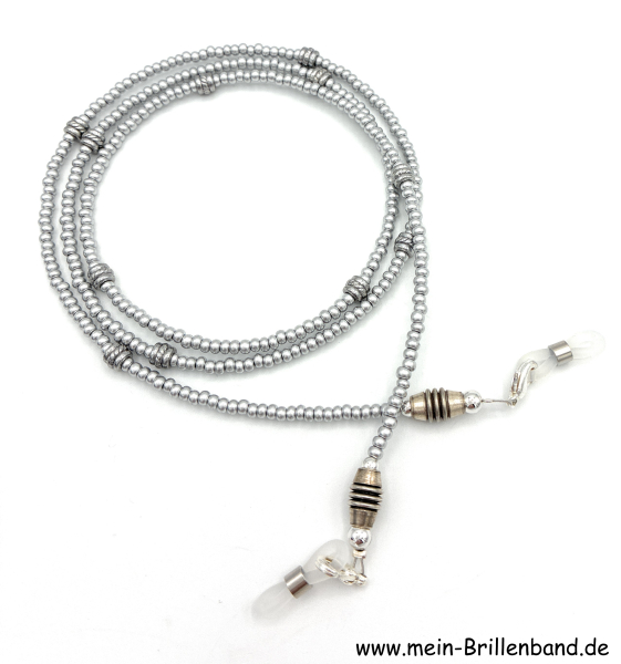 Brillenkette - Brillenband "silbergrau"