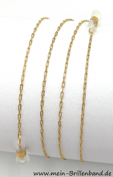 Super feine Brillenkette - Brillenband vergoldet