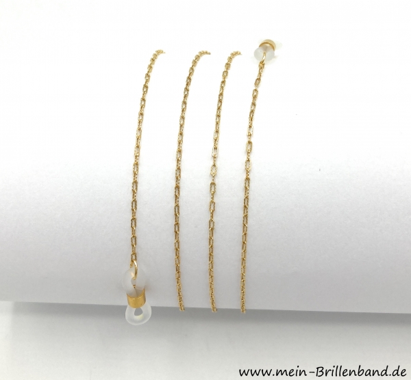 Super feine Brillenkette - Brillenband vergoldet