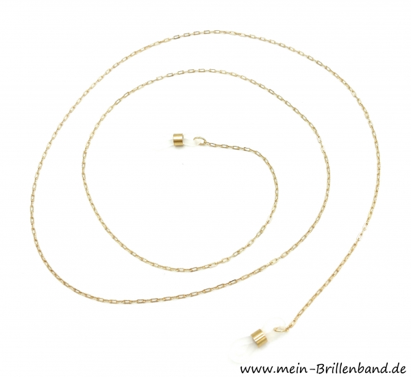 Super feine Brillenkette - Brillenband vergoldet