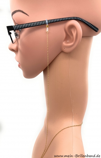 Super feine Brillenkette - Brillenband vergoldet
