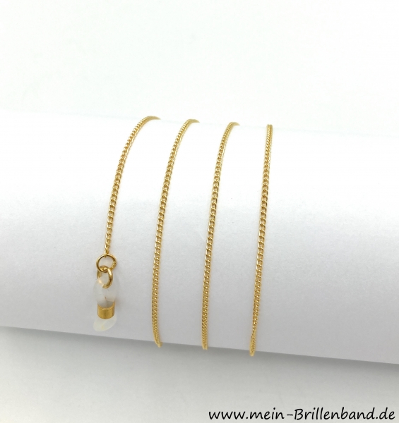 Super feine Brillenkette - Brillenband vergoldet