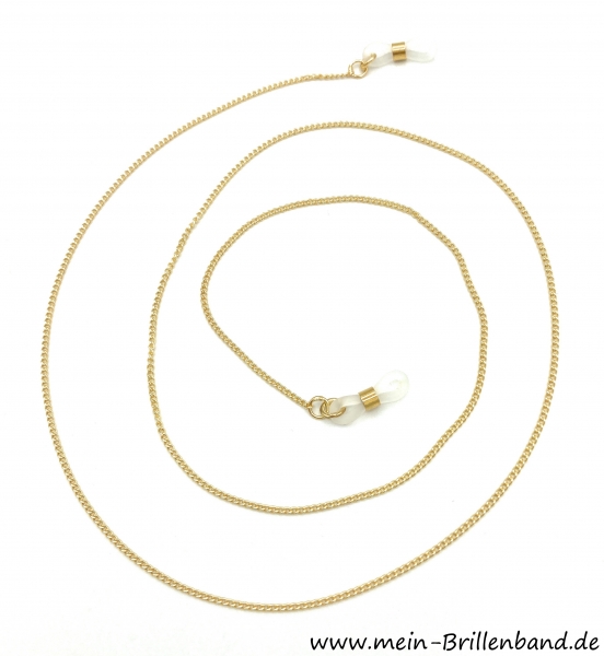 Super feine Brillenkette - Brillenband vergoldet