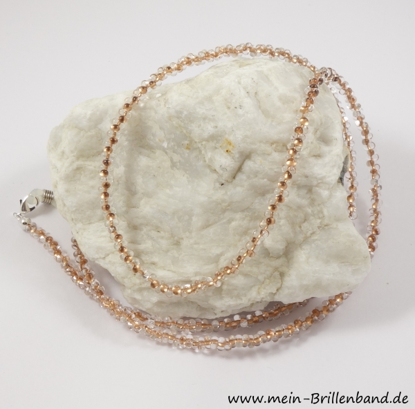 Brillenband-Farfalle "Crystal-Kupfer"