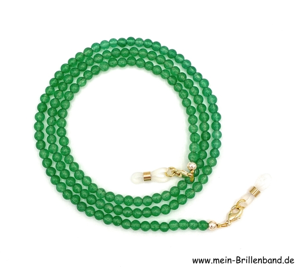 Brillenkette - Brillenband aus Edelsteinen Jade "grün"
