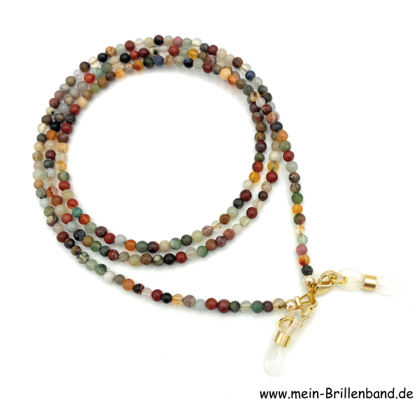 Brillenkette - Brillenband aus verschiedenen Edelsteinen "mehrfarbig"