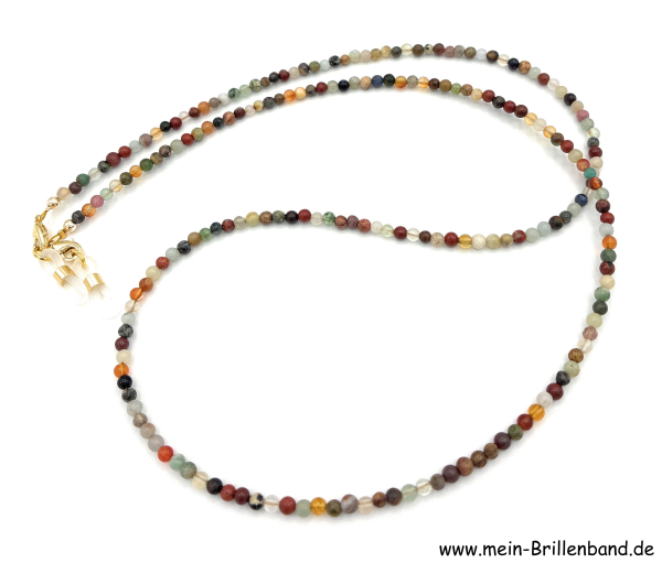 Brillenkette - Brillenband aus verschiedenen Edelsteinen "mehrfarbig"