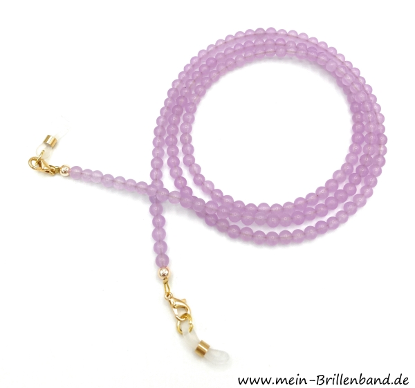 Brillenkette - Brillenband aus Edelsteinen Jade "lavendel"