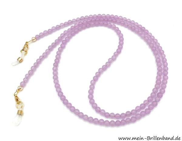 Brillenkette - Brillenband aus Edelsteinen Jade "lavendel"