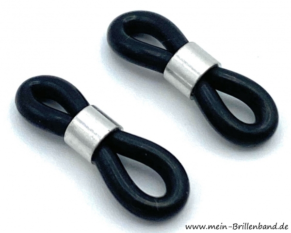 Premium - Brillenschlaufen schwarz - silber