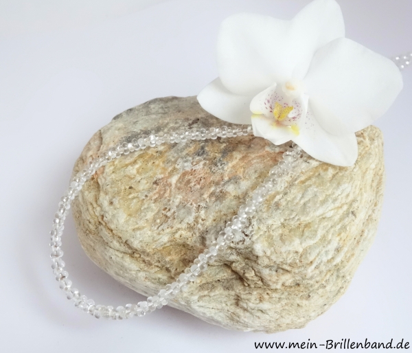 Brillenband-Farfalle "Crystal-Silber"